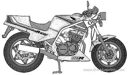 Honda CBR400F motorcycle (1983) - drawings, dimensions, pictures