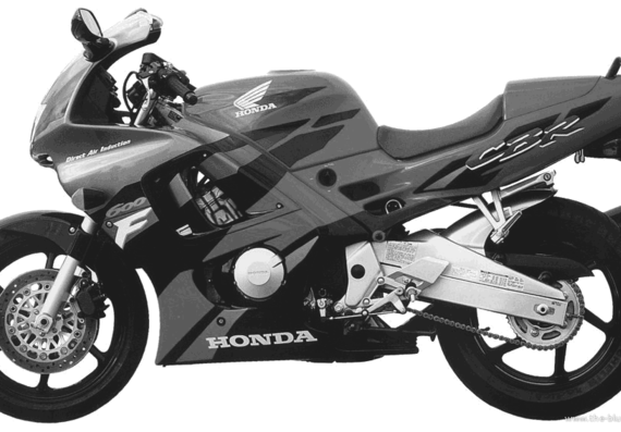 Мотоцикл Honda CBR600F (1995) - чертежи, габариты, рисунки