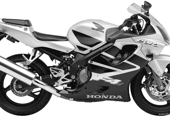 Мотоцикл Honda CBR600F (2002) - чертежи, габариты, рисунки