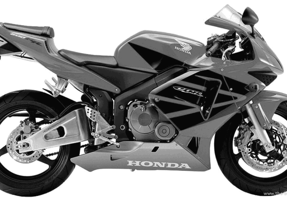 Мотоцикл Honda CBR600RR (2003) - чертежи, габариты, рисунки