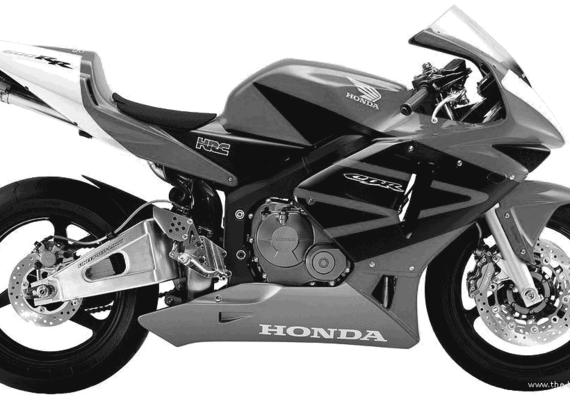Honda CBR600RR HRC motorcycle (2003) - drawings, dimensions, figures