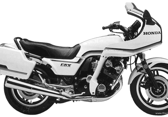 Мотоцикл Honda CBX1000F (1982) - чертежи, габариты, рисунки