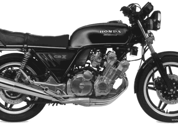 Мотоцикл Honda CBX1000 (1980) - чертежи, габариты, рисунки