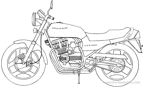 Мотоцикл Honda CBX400F Moriwaki Custom - чертежи, габариты, рисунки