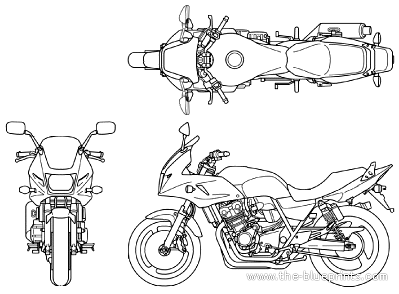 Мотоцикл Honda CB 400 Super Bol D'Or (2013) - чертежи, габариты, рисунки