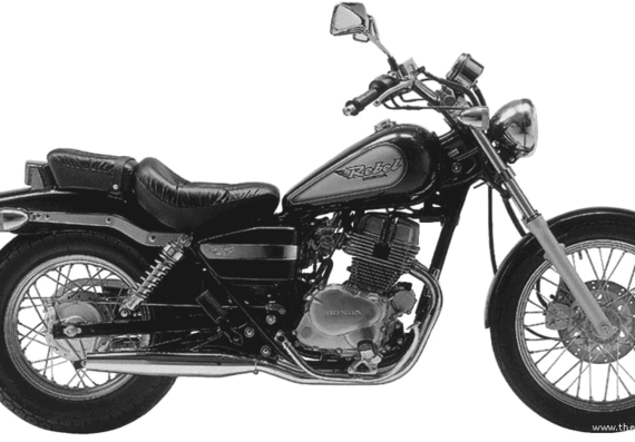 Мотоцикл Honda CMX250 Rebel (1998) - чертежи, габариты, рисунки