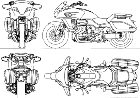 Мотоцикл Honda CTX1300 (2014) - чертежи, габариты, рисунки