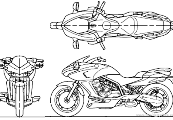 Honda DN-01 motorcycle (2014) - drawings, dimensions, figures