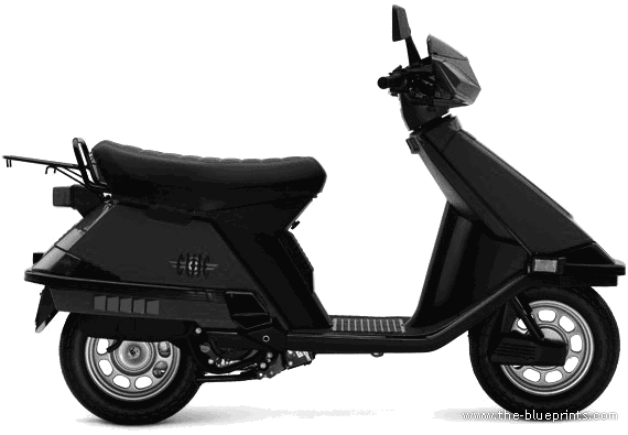 Мотоцикл Honda Elite 80 (2005) - чертежи, габариты, рисунки