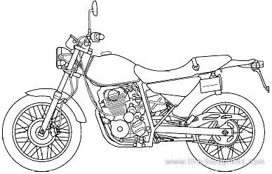 Мотоцикл Honda FTR (2008) - чертежи, габариты, рисунки