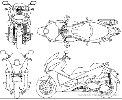 Мотоцикл Honda Faze (2010) - чертежи, габариты, рисунки