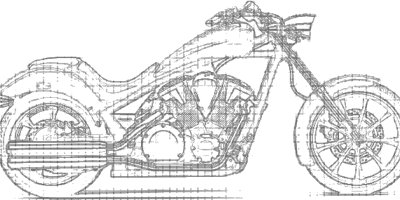 Мотоцикл Honda Fury (2010) - чертежи, габариты, рисунки