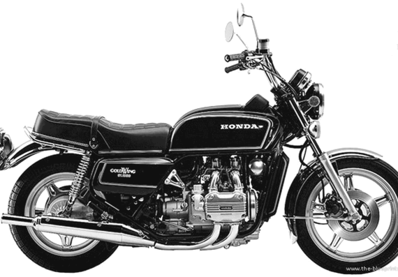 Honda GL1000 motorcycle (1978) - drawings, dimensions, pictures