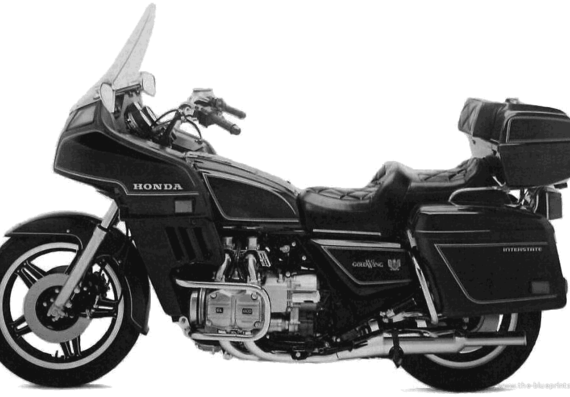 Мотоцикл Honda GL1100 (1981) - чертежи, габариты, рисунки