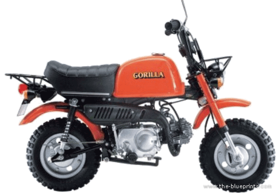 Мотоцикл Honda Gorilla J50J-III - чертежи, габариты, рисунки