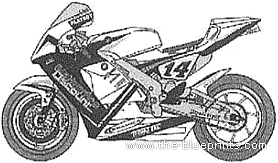 Honda LCR RC212V motorcycle (2009) - drawings, dimensions, figures