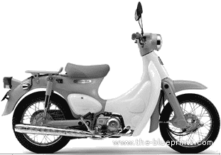 Мотоцикл Honda Little Cub 50 (2007) - чертежи, габариты, рисунки