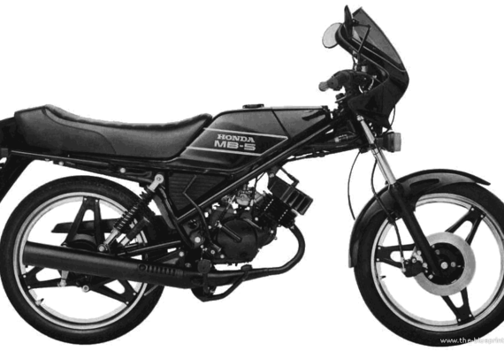 Мотоцикл Honda MB5 (1980) - чертежи, габариты, рисунки