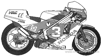 Мотоцикл Honda NSR500 (1998) - чертежи, габариты, рисунки