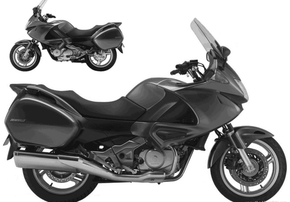 Мотоцикл Honda NT700V Deauville (2006) - чертежи, габариты, рисунки
