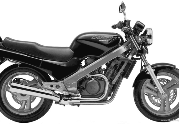 Мотоцикл Honda NTV650 (1996) - чертежи, габариты, рисунки