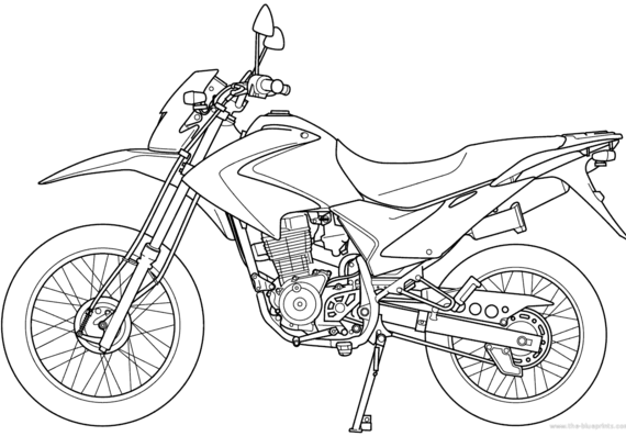 Мотоцикл Honda NXR 125 EX (2014) - чертежи, габариты, рисунки
