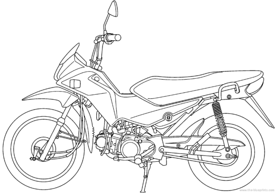 Honda Pop 100 motorcycle (2014) - drawings, dimensions, pictures