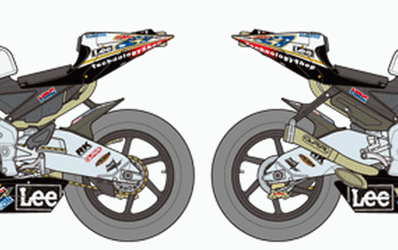 Мотоцикл Honda RCV 212 - чертежи, габариты, рисунки