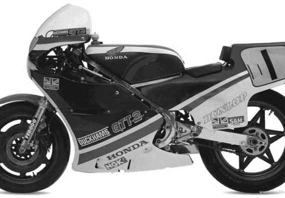 Мотоцикл Honda RS500 (1984) - чертежи, габариты, рисунки