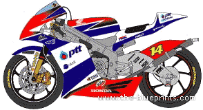 Мотоцикл Honda RSW 250 (2008) - чертежи, габариты, рисунки