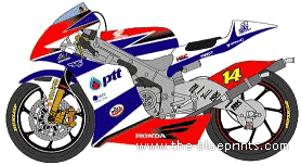 Honda RSW 250 motorcycle (2009) - drawings, dimensions, pictures
