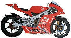 Мотоцикл Honda RS 250 RW (2008) - чертежи, габариты, рисунки