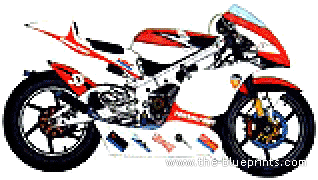 Мотоцикл Honda RS 250 WD (2007) - чертежи, габариты, рисунки