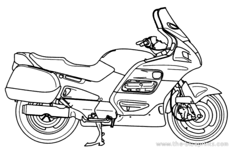 Honda ST1100 motorcycle (1996) - drawings, dimensions, pictures