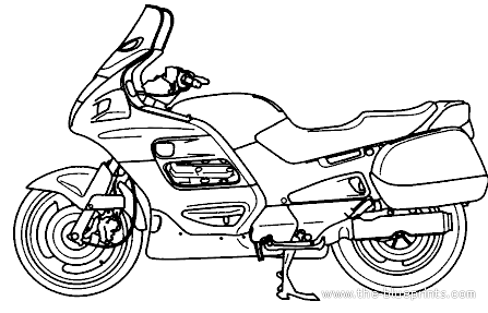 Мотоцикл Honda ST 1100 Pan-European - чертежи, габариты, рисунки
