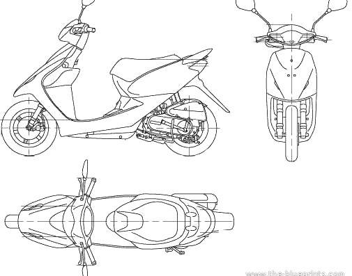 Мотоцикл Honda Smart Dio Z4 (2006) - чертежи, габариты, рисунки