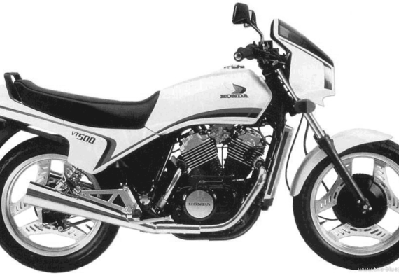 Honda VT500E motorcycle (1983) - drawings, dimensions, pictures