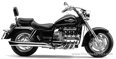 Мотоцикл Honda Valkyrie (1996) - чертежи, габариты, рисунки