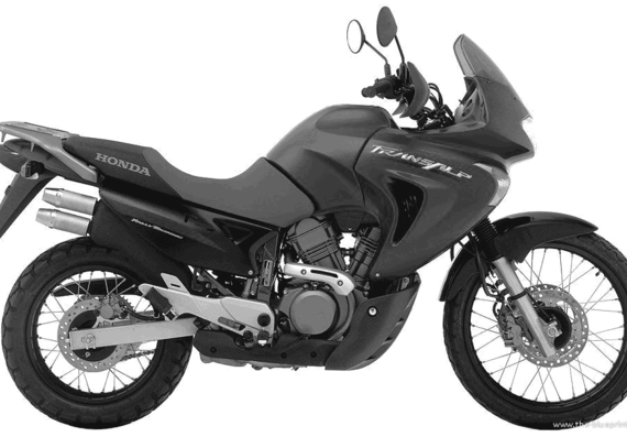 Мотоцикл Honda XL650V Transalp (2005) - чертежи, габариты, рисунки