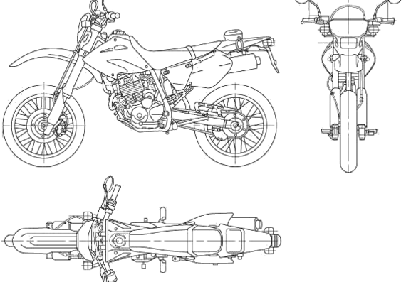 Мотоцикл Honda XR250 Motard (2006) - чертежи, габариты, рисунки