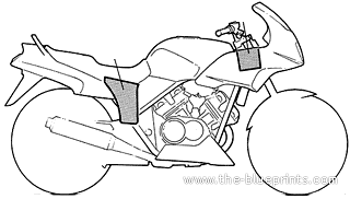 Мотоцикл Honda Xelvis (1991) - чертежи, габариты, рисунки