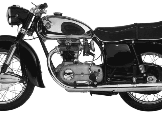 Мотоцикл Horex Imperator (1955) - чертежи, габариты, рисунки