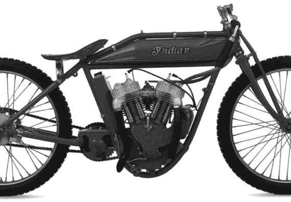 Мотоцикл Indian Boardracer (1920) - чертежи, габариты, рисунки