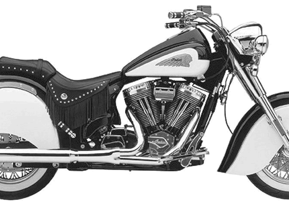 Мотоцикл Indian Chief Deluxe (2002) - чертежи, габариты, рисунки