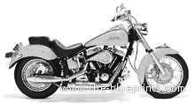 Мотоцикл Indian Scout (2001) - чертежи, габариты, рисунки