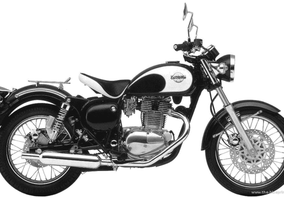 Мотоцикл Kawasaki 250 Estrella (1994) - чертежи, габариты, рисунки
