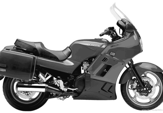 Мотоцикл Kawasaki GTR1000 (2003) - чертежи, габариты, рисунки