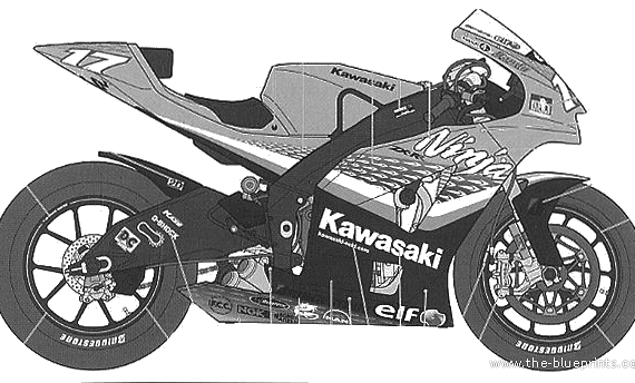Мотоцикл Kawasaki Ninja ZX-RR - чертежи, габариты, рисунки