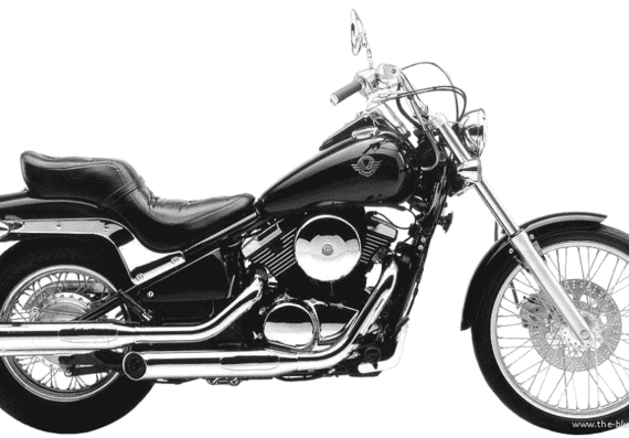 Kawasaki VN800 motorcycle (1995) - drawings, dimensions, figures