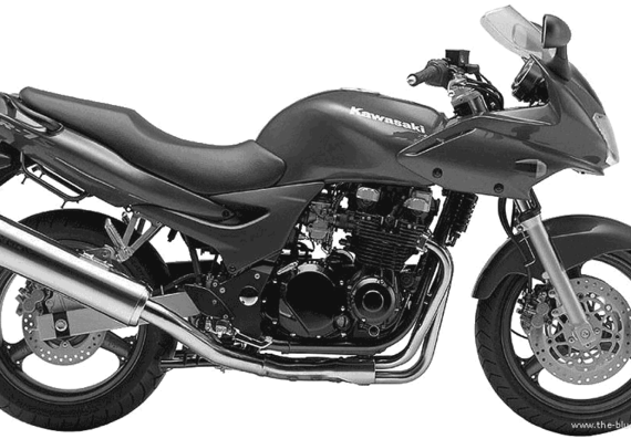 Мотоцикл Kawasaki ZR7S (2004) - чертежи, габариты, рисунки